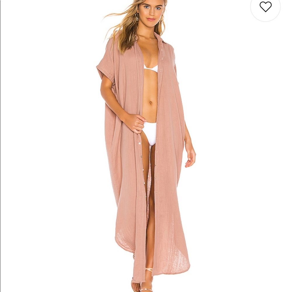 Acacia Swimwear Oahu Duster, L, Mocha